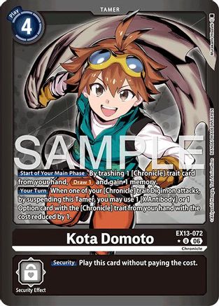 Image of Kota Domoto (Limited Foil) (EX13-072) - Chivalrous XIII Foil