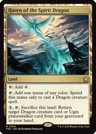 Image of Haven of the Spirit Dragon (FDC-304) - Commander: Foundations
