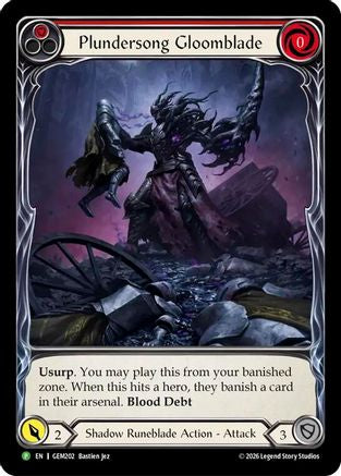 Image of Plundersong Gloomblade (GEM202) - GEM Pack 6 Rainbow Foil