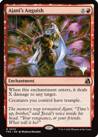 Image of Ajani's Anguish (PPFRA-072) - Promo Pack: Reality Fracture Foil