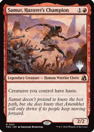 Image of Samut, Hazoret's Champion (PPFRA-251) - Promo Pack: Reality Fracture Foil