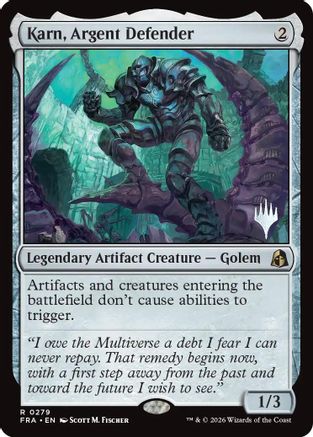 Image of Karn, Argent Defender (PPFRA-279) - Promo Pack: Reality Fracture Foil