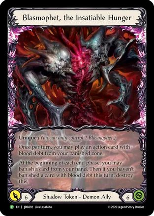Image of Blasmophet, the Insatiable Hunger - JDG092 (JDG092) - Flesh and Blood: Promo Cards Rainbow Foil