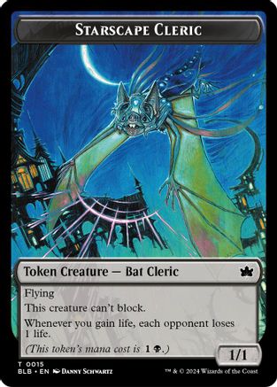Image of Standard Cleric // Clue Double-Sided Token (SOS-15 // 14) - Secrets of Strixhaven