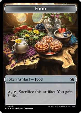 Image of Food // Clue Token Double-Sided Token (SOS-27 // 14) - Secrets of Strixhaven