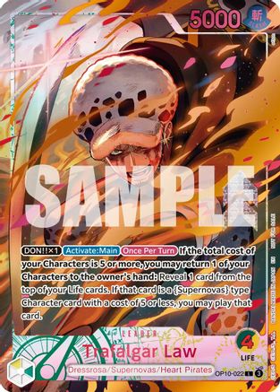 Image of Trafalgar Law (Flame-Flame Fruit Coliseum) (OP10-022) - One Piece Promotion Cards Foil