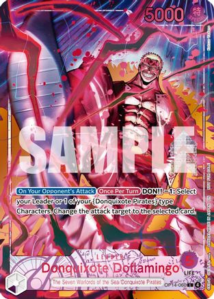 Image of Donquixote Doflamingo (Flame-Flame Fruit Coliseum) (OP14-060) - One Piece Promotion Cards Foil