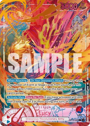 Image of Lucy (Flame-Flame Fruit Coliseum) (OP15-002) - One Piece Promotion Cards Foil