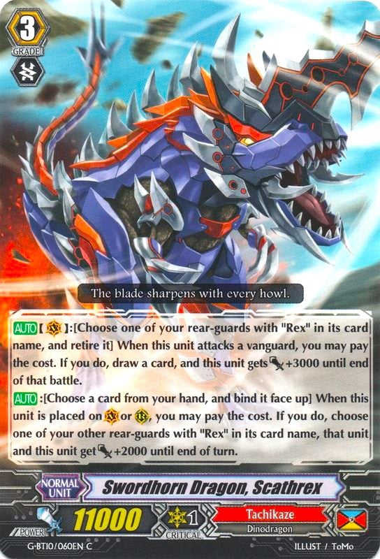 Image of Swordhorn Dragon, Scatherex (G-BT10/060EN) [Raging Clash of the Blade Fangs]