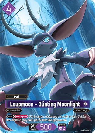 Image of Loupmoon - Glinting Moonlight - EPR-009S (EPR-009S) - Palworld Promo Cards Foil