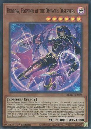 Image of Hubrow, Founder of the Ominous Observers (BETB-EN030) - Beyond the Brave 1st Edition
