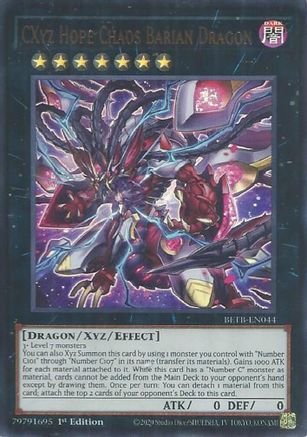 Image of CXyz Hope Chaos Barian Dragon (BETB-EN044) - Beyond the Brave 1st Edition