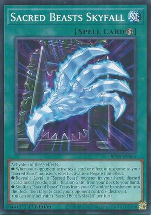 Image of Sacred Beasts Skyfall (BETB-EN065) - Beyond the Brave 1st Edition