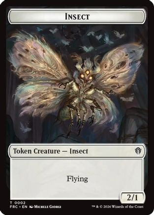 Image of Insect // Rogue Double-Sided Token (FRC-2 // 7) - Commander: Reality Fracture