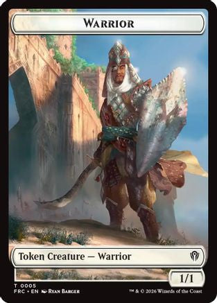 Image of Warrior // Shark Double-Sided Token (FRC-5 // 6) - Commander: Reality Fracture