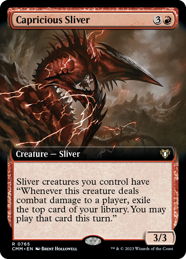 Image of Capricious Sliver (Extended Art) [Commander Masters]
