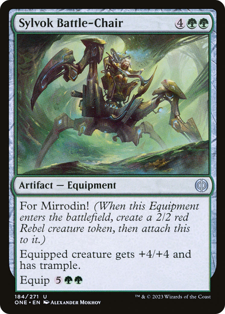 Image of Sylvok Battle-Chair [Phyrexia: All Will Be One]
