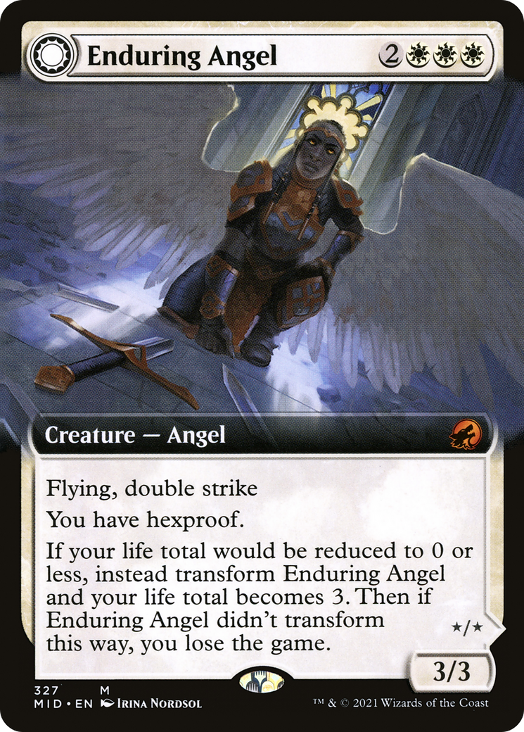 Image of Enduring Angel // Angelic Enforcer (Extended Art) [Innistrad: Midnight Hunt]