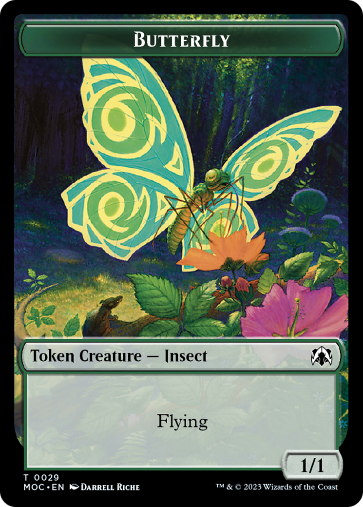 Image of Butterfly // City's Blessing Double-Sided Token [March of the Machine Commander Tokens]