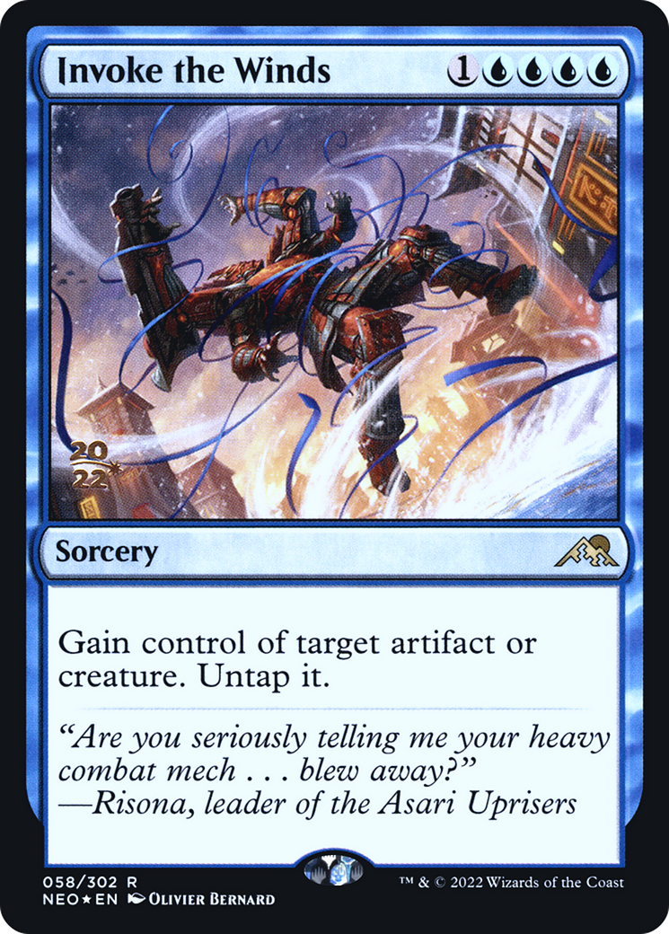 Image of Invoke the Winds [Kamigawa: Neon Dynasty Prerelease Promos]