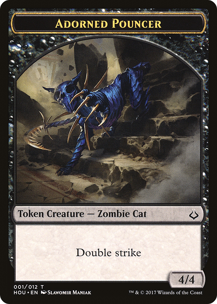 Image of Adorned Pouncer Token [Hour of Devastation Tokens]