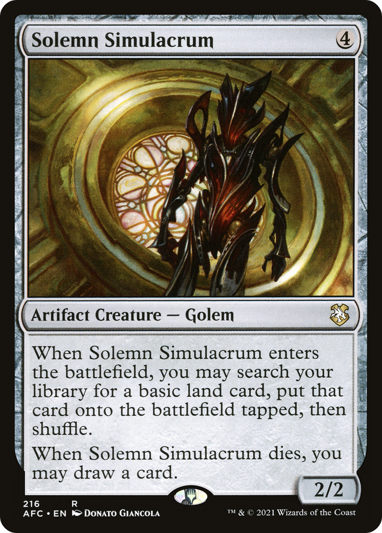 Image of Solemn Simulacrum [Dungeons & Dragons: Adventures in the Forgotten Realms Commander]