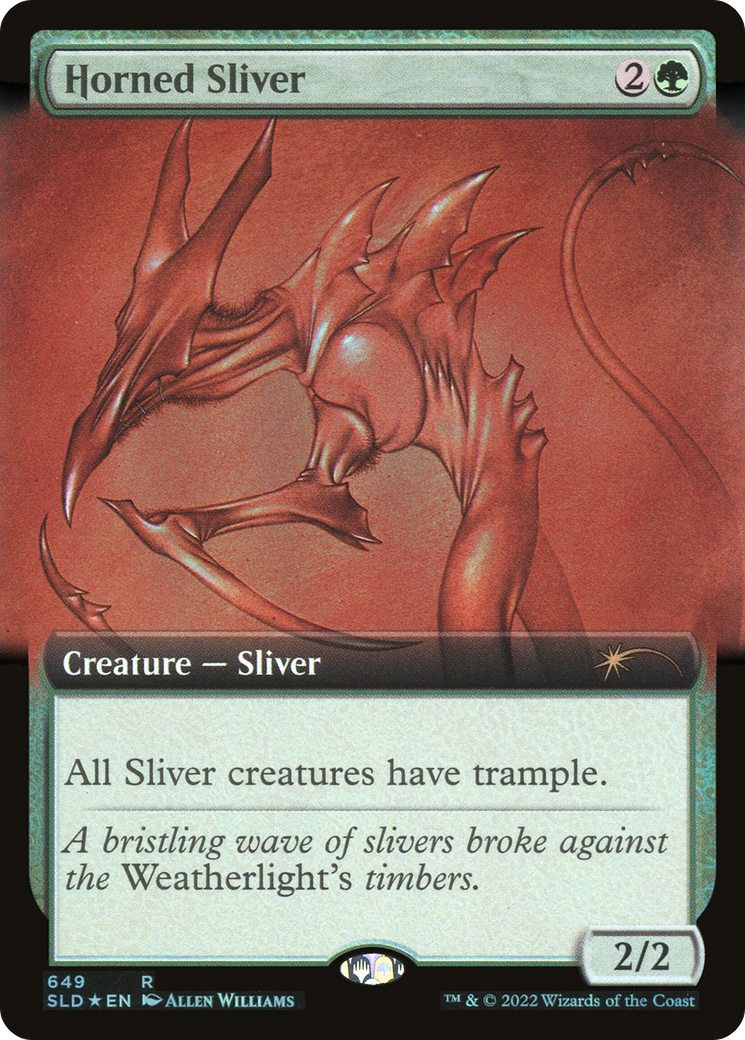 Image of Horned Sliver (Extended Art) [Secret Lair Drop Promos]