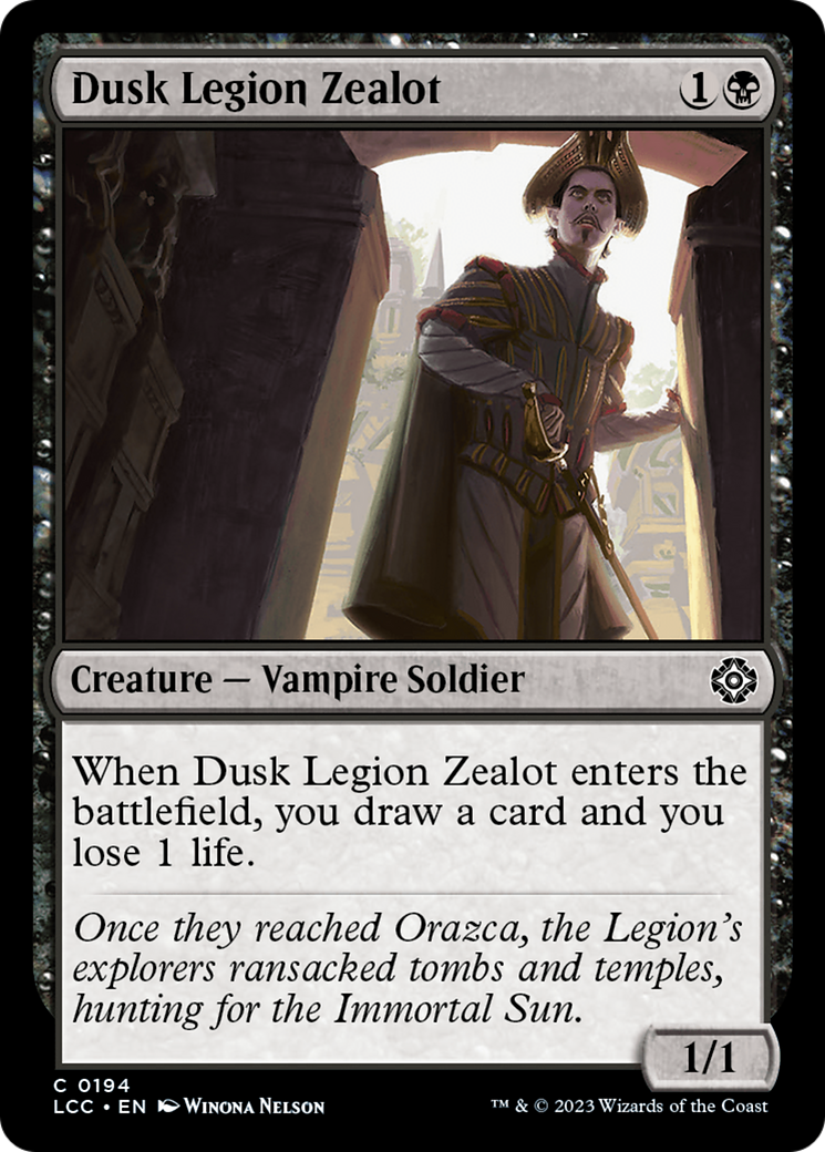 Image of Dusk Legion Zealot [The Lost Caverns of Ixalan Commander]