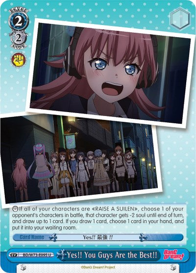 Image of Yes!! You Guys Are the Best!! (BD/W73-E095 U) [BanG Dream! Vol.2]