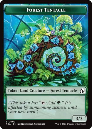 Image of Forest Tentacle // Beast Double-Sided Token (FRA-9 // 8) - Reality Fracture