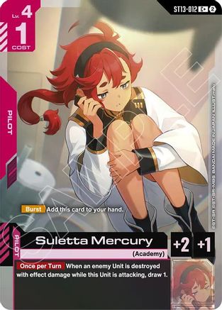 Image of Suletta Mercury (C+) (ST13-012) - Starter Deck 13 Silent Barrage Holofoil