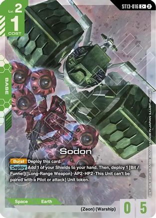 Image of Sodon (C+) (ST13-016) - Starter Deck 13 Silent Barrage Holofoil