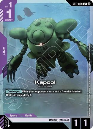 Image of Kapool (C+) (ST11-009) - Starter Deck 11 Aquatic Assault Holofoil