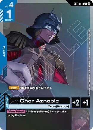 Image of Char Aznable (C+) (ST11-011) - Starter Deck 11 Aquatic Assault Holofoil