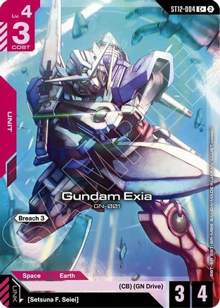 Image of Gundam Exia (C+) (ST12-004) - Starter Deck 12 Raging Onslaught Holofoil