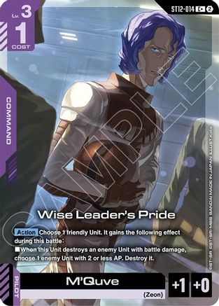 Image of Wise Leader's Pride (C+) (ST12-014) - Starter Deck 12 Raging Onslaught Holofoil