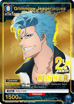 Image of Grimmjow Jeagerjaques (035) (Winner) (UEPR/BLC-4-035) - Union Arena Promotion Cards Foil