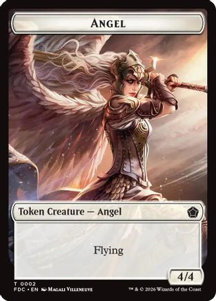 Image of Angel (0002) // Clue Double-Sided Token (FDC-2 // 13) - Commander: Foundations