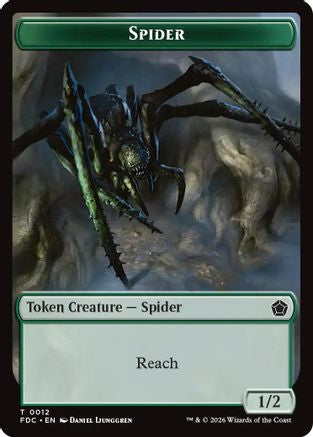 Image of Spider // Beast Double-Sided Token (FDC-12 // 10) - Commander: Foundations
