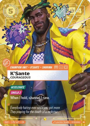 Image of K'Sante, Courageous (Showcase) (178/167) - Radiance Foil