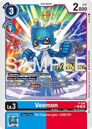 Image of Veemon (Official Store Tournament 2026 Vol. 4 Winner) (P-248) - Digimon Promotion Cards Foil
