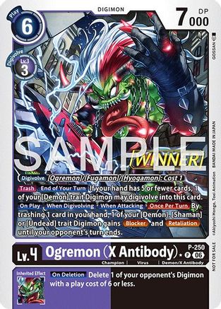 Image of Ogremon (X Antibody) (Official Store Tournament 2026 Vol. 4 Winner) (P-250) - Digimon Promotion Cards Foil