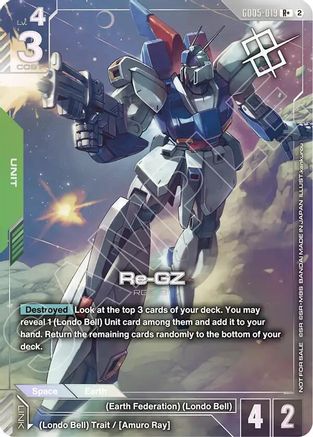 Image of Re-GZ (Store Tournament Winner Pack 06) (GD05-019) - Gundam Promotional Cards Holofoil