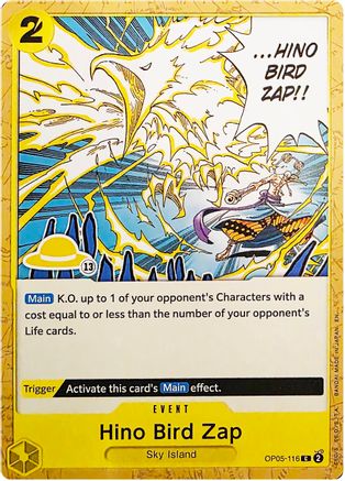 Image of Hino Bird Zap (Luffy Deck) (OP05-116) - Set Sail Deck Set