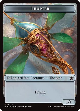 Image of Thopter // The Monarch Double-Sided Token (FDC-15 // 17) - Commander: Foundations