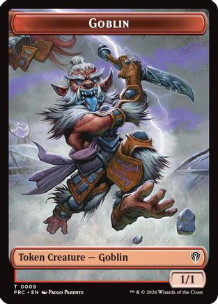 Image of Goblin // Spirit Double-Sided Token (FRC-9 // 4) - Commander: Reality Fracture Foil