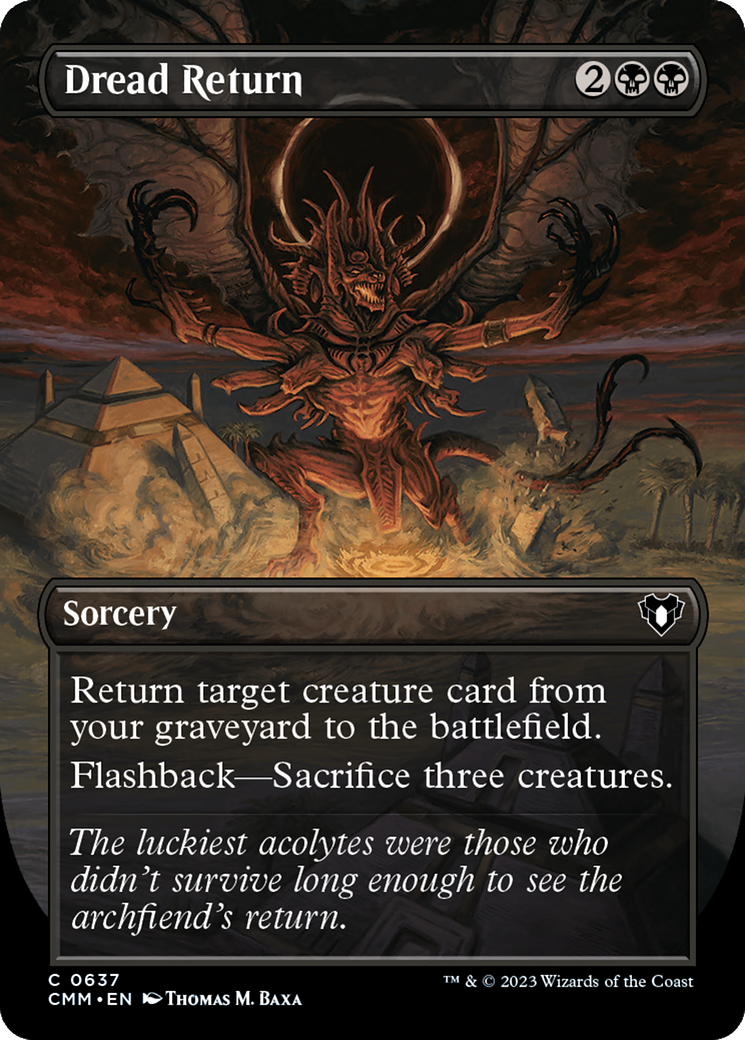 Image of Dread Return (Borderless Alternate Art) [Commander Masters]