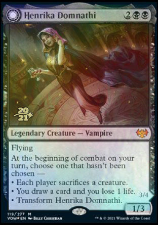 Image of Henrika Domnathi // Henrika, Infernal Seer [Innistrad: Crimson Vow Prerelease Promos]