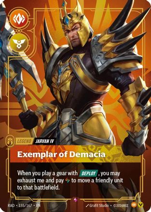 Image of Jarvan IV, Exemplar of Demacia (155/167) - Radiance Foil
