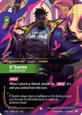 Image of K'Sante, Dauntless (Alternate Art) (045a/167) - Radiance Foil